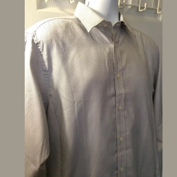 New TED BAKER Endurance Dress Shirt Button Down Gray white black professional - Picture 8 of 8